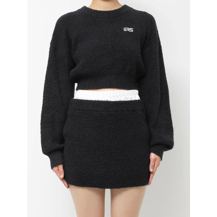 ワンポイントファンシーヤーンニットトップス【セットアップ着用可能】 | EVRIS | 詳細画像38 