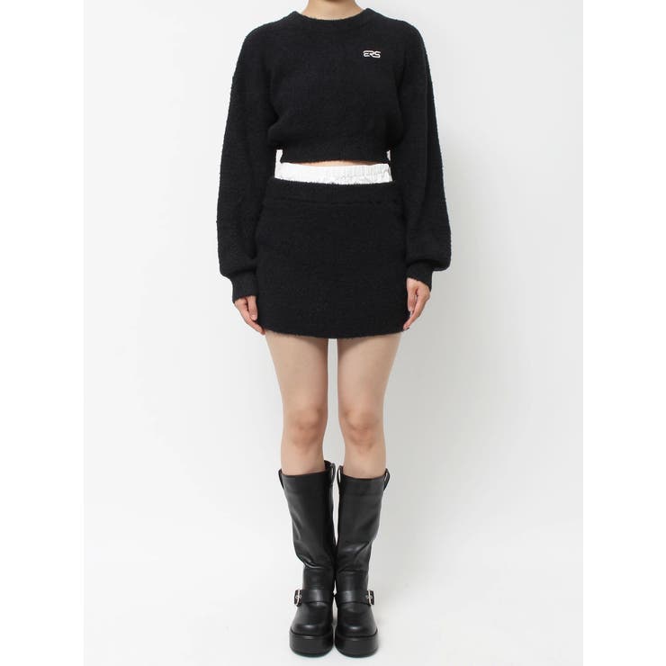 ワンポイントファンシーヤーンニットトップス【セットアップ着用可能】 | EVRIS | 詳細画像45 