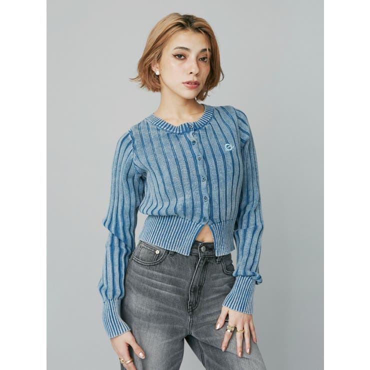 ワンポイントリブブリーチニットカーディガン | EVRIS | 詳細画像10 