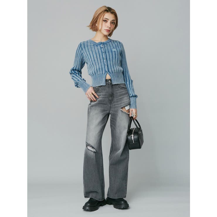 ワンポイントリブブリーチニットカーディガン | EVRIS | 詳細画像11 