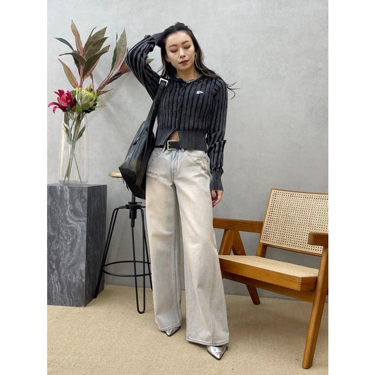 ワンポイントリブブリーチニットカーディガン | EVRIS | 詳細画像20 