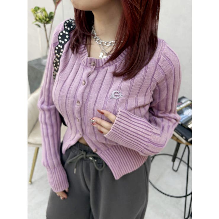 ワンポイントリブブリーチニットカーディガン | EVRIS | 詳細画像21 