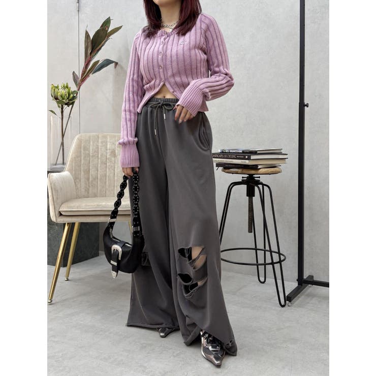 ワンポイントリブブリーチニットカーディガン | EVRIS | 詳細画像24 