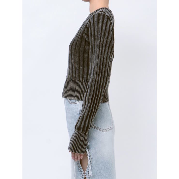 ワンポイントリブブリーチニットカーディガン | EVRIS | 詳細画像30 
