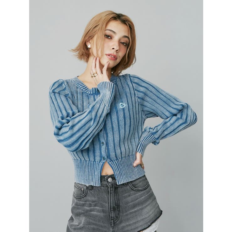 ワンポイントリブブリーチニットカーディガン | EVRIS | 詳細画像9 