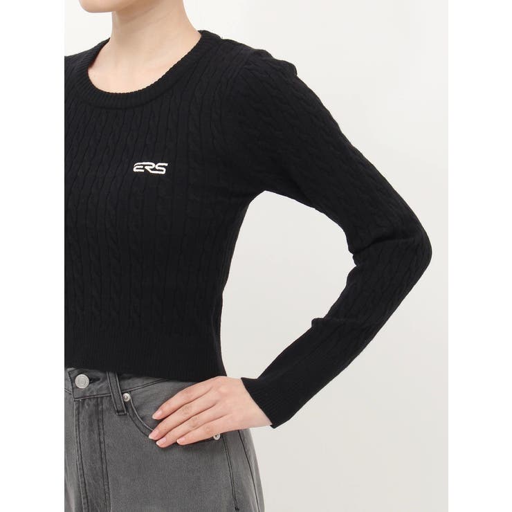 ワンポイントバックオープンケーブルニット | EVRIS | 詳細画像29 