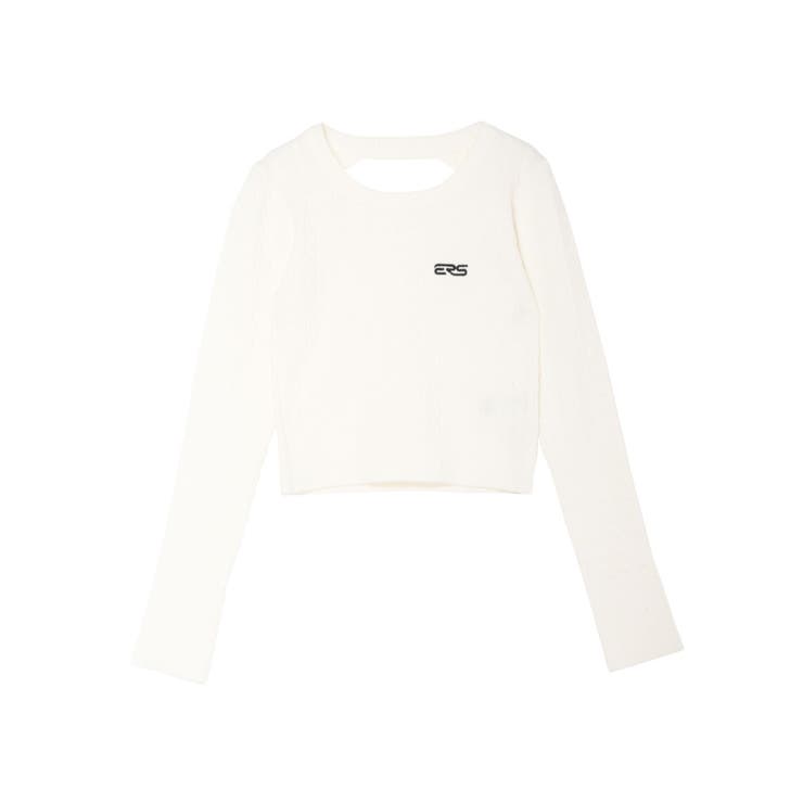 ワンポイントバックオープンケーブルニット | EVRIS | 詳細画像36 