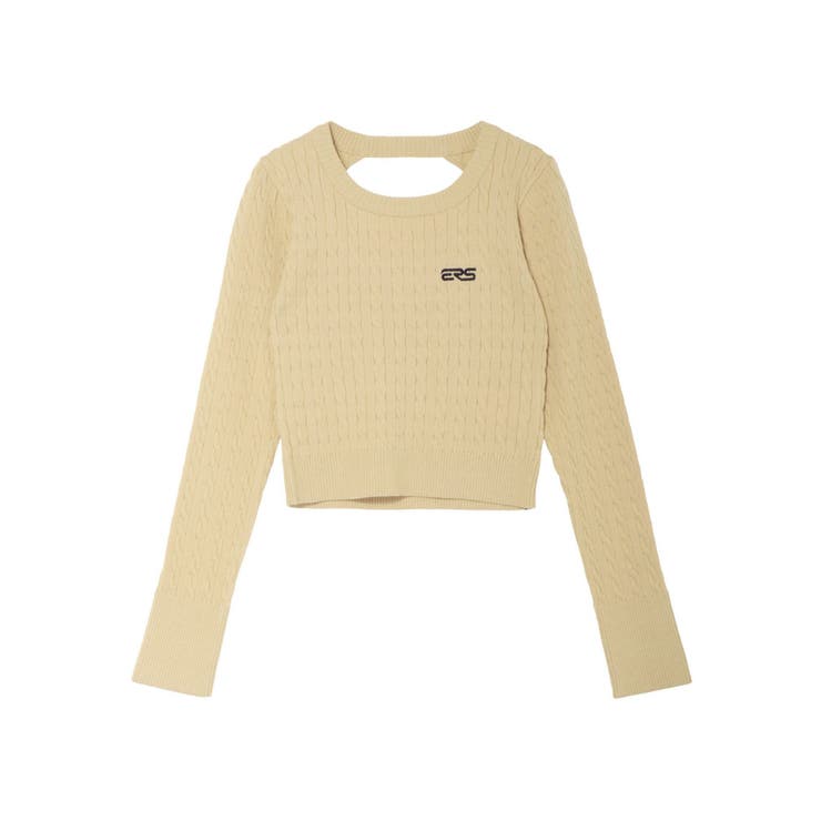 ワンポイントバックオープンケーブルニット | EVRIS | 詳細画像37 