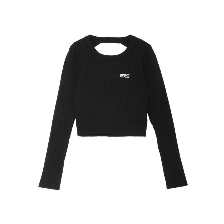 ワンポイントバックオープンケーブルニット | EVRIS | 詳細画像38 