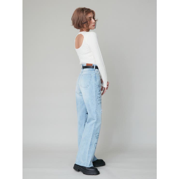 ワンポイントバックオープンケーブルニット | EVRIS | 詳細画像5 