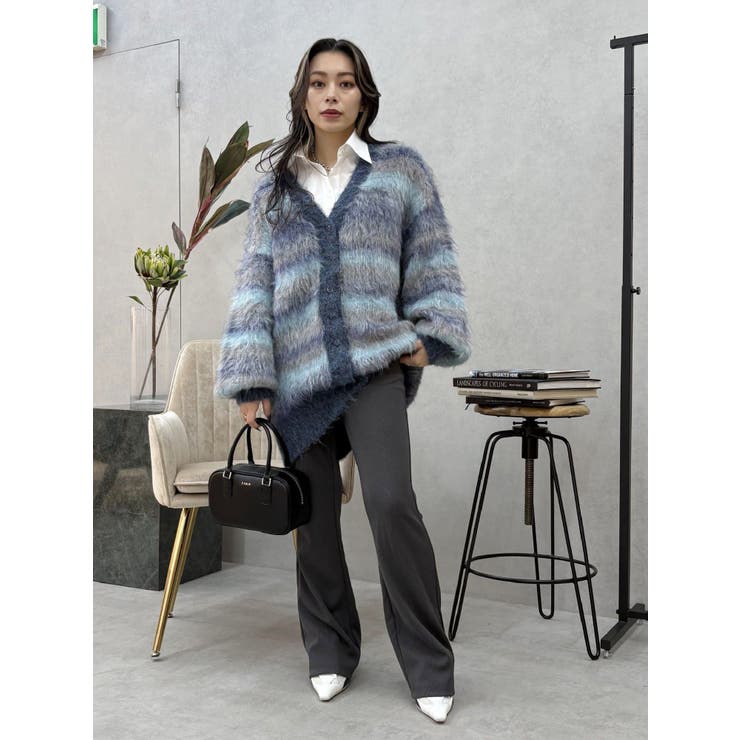 ソフトシャギーボーダーニットカーディガン | EVRIS | 詳細画像13 