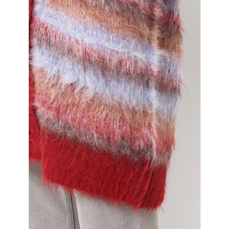 ソフトシャギーボーダーニットカーディガン | EVRIS | 詳細画像30 