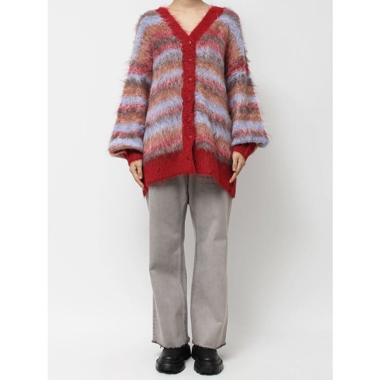 ソフトシャギーボーダーニットカーディガン | EVRIS | 詳細画像32 