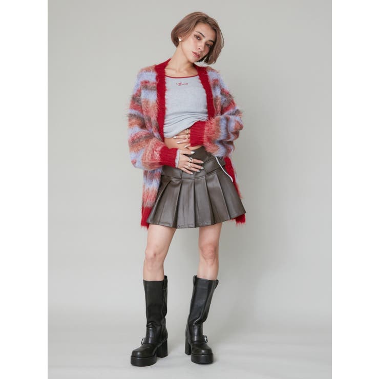 ソフトシャギーボーダーニットカーディガン | EVRIS | 詳細画像5 