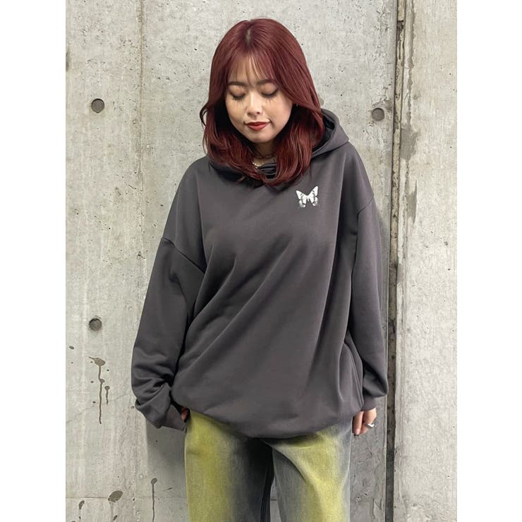バタフライグラフィックオーバーサイズフーディー[品番