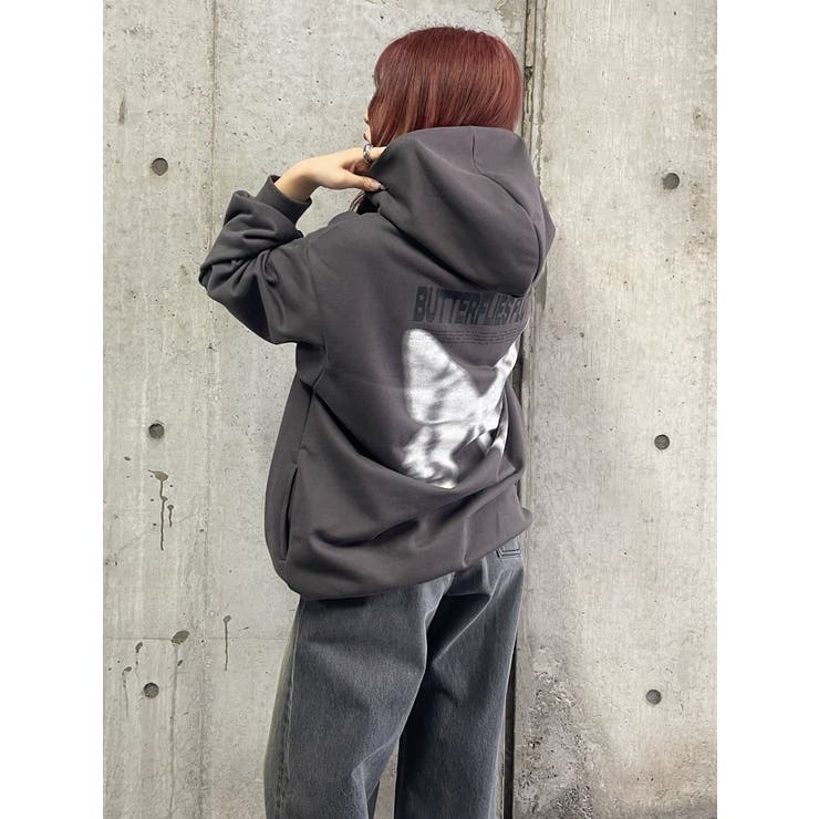 バタフライグラフィックオーバーサイズフーディー[品番