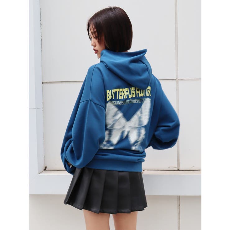 バタフライグラフィックオーバーサイズフーディー | EVRIS | 詳細画像25 