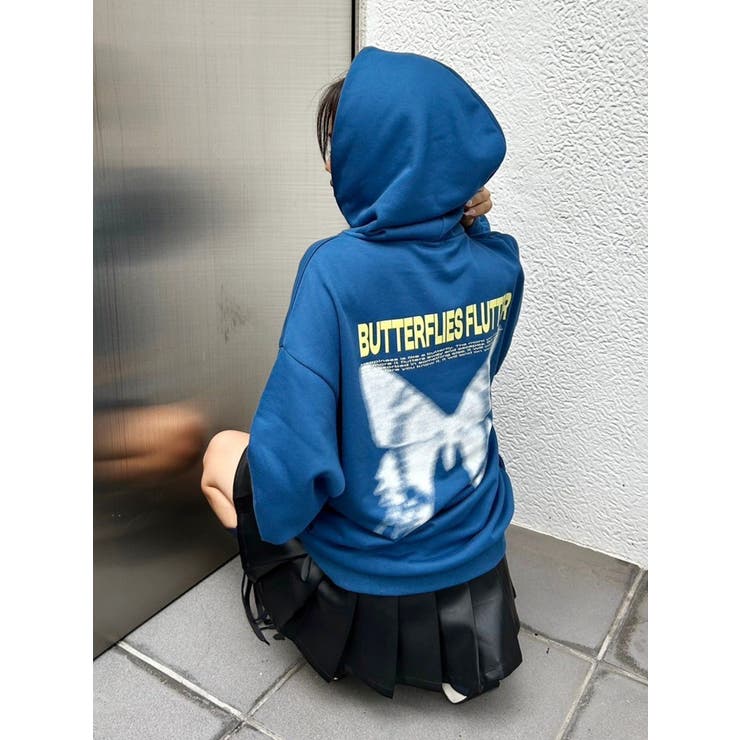 バタフライグラフィックオーバーサイズフーディー | EVRIS | 詳細画像27 