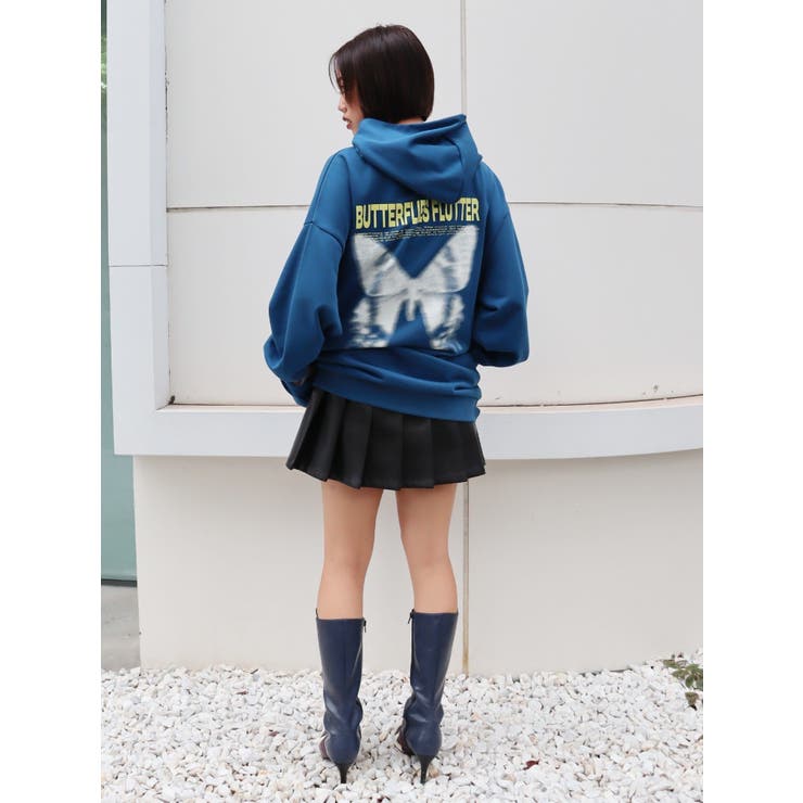 バタフライグラフィックオーバーサイズフーディー | EVRIS | 詳細画像29 