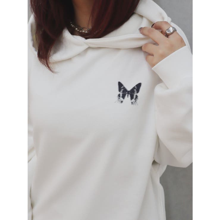 バタフライグラフィックオーバーサイズフーディー | EVRIS | 詳細画像30 