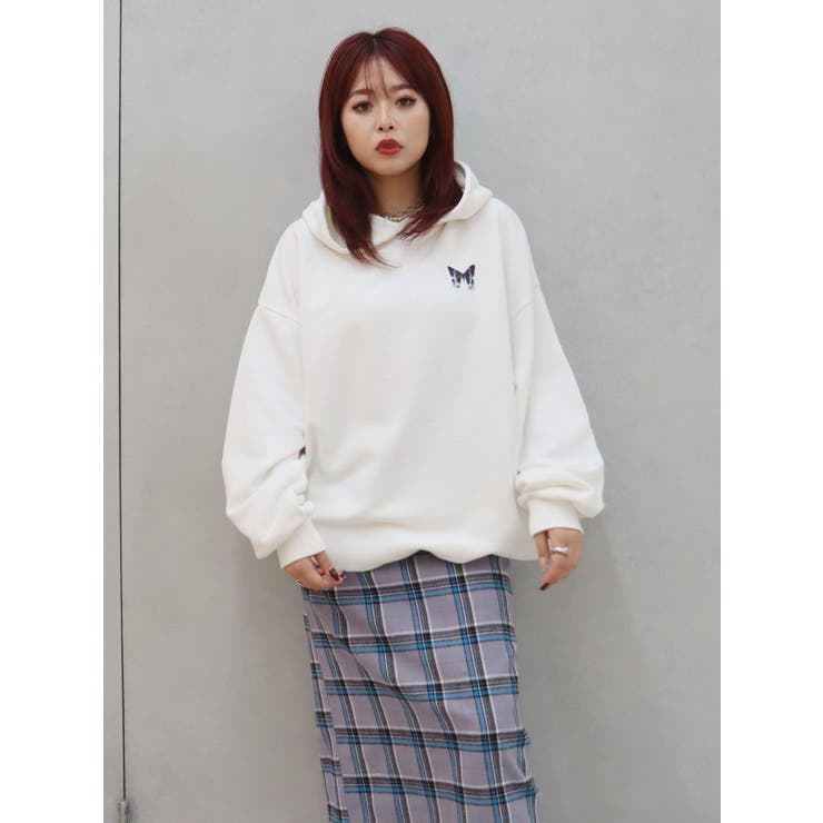 バタフライグラフィックオーバーサイズフーディー | EVRIS | 詳細画像32 