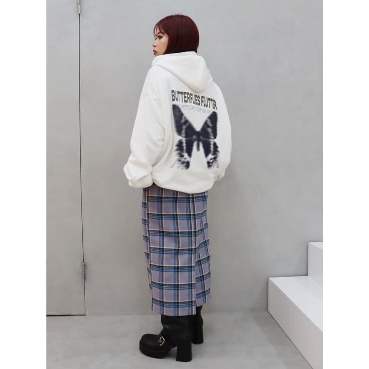 バタフライグラフィックオーバーサイズフーディー[品番