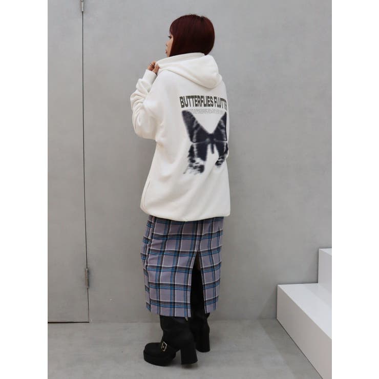 バタフライグラフィックオーバーサイズフーディー | EVRIS | 詳細画像35 