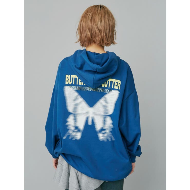 バタフライグラフィックオーバーサイズフーディー | EVRIS | 詳細画像4 