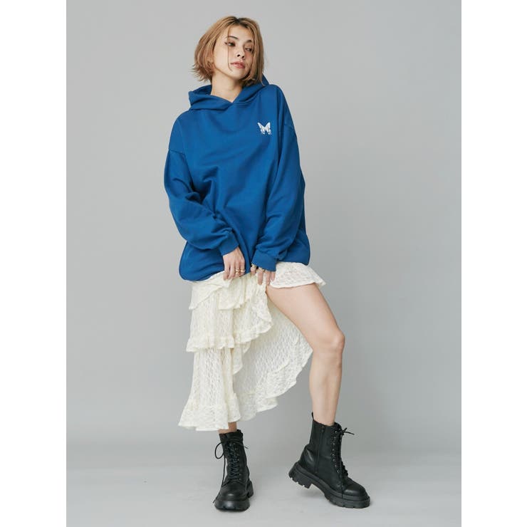 バタフライグラフィックオーバーサイズフーディー | EVRIS | 詳細画像5 