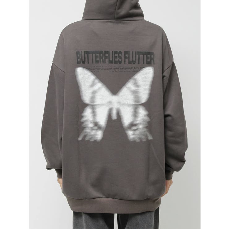 バタフライグラフィックオーバーサイズフーディー | EVRIS | 詳細画像50 