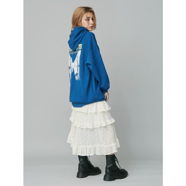 バタフライグラフィックオーバーサイズフーディー | EVRIS | 詳細画像6 