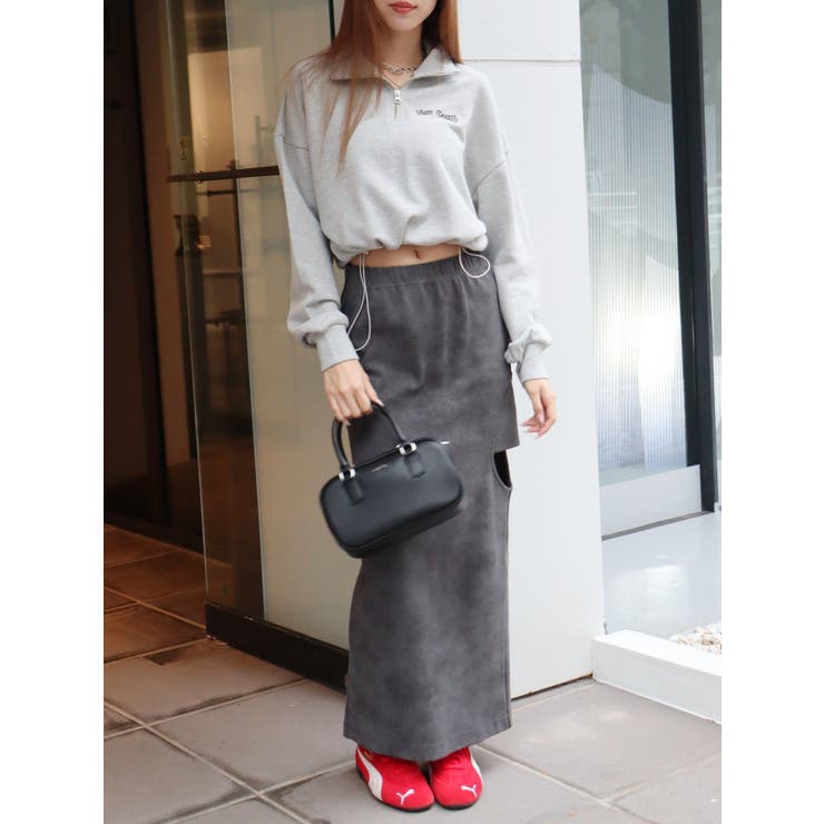 ナンバリングハーフZIPスウェットトップス | EVRIS | 詳細画像11 