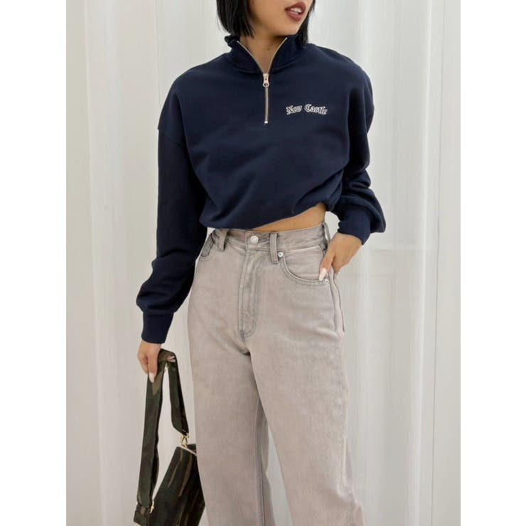 ナンバリングハーフZIPスウェットトップス | EVRIS | 詳細画像14 