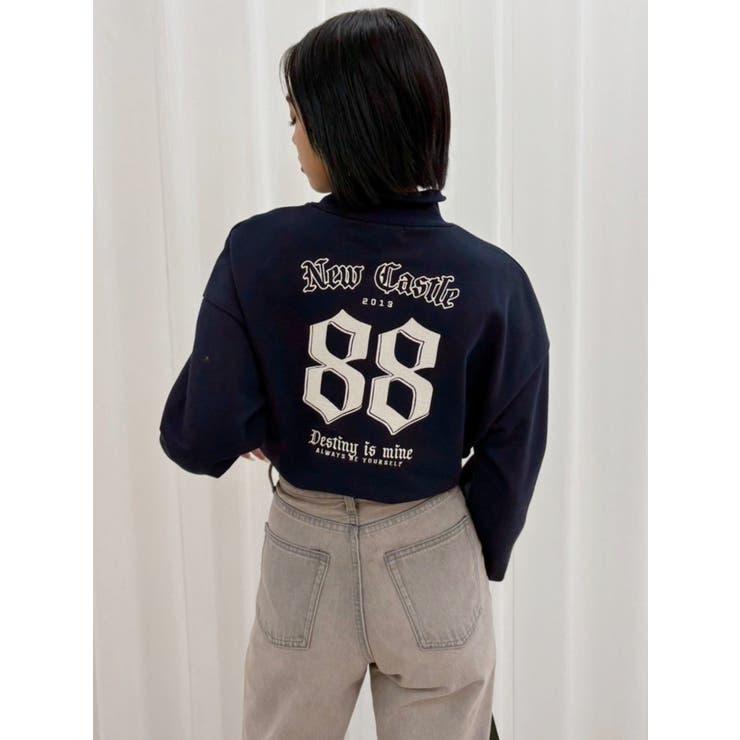 ナンバリングハーフZIPスウェットトップス | EVRIS | 詳細画像15 