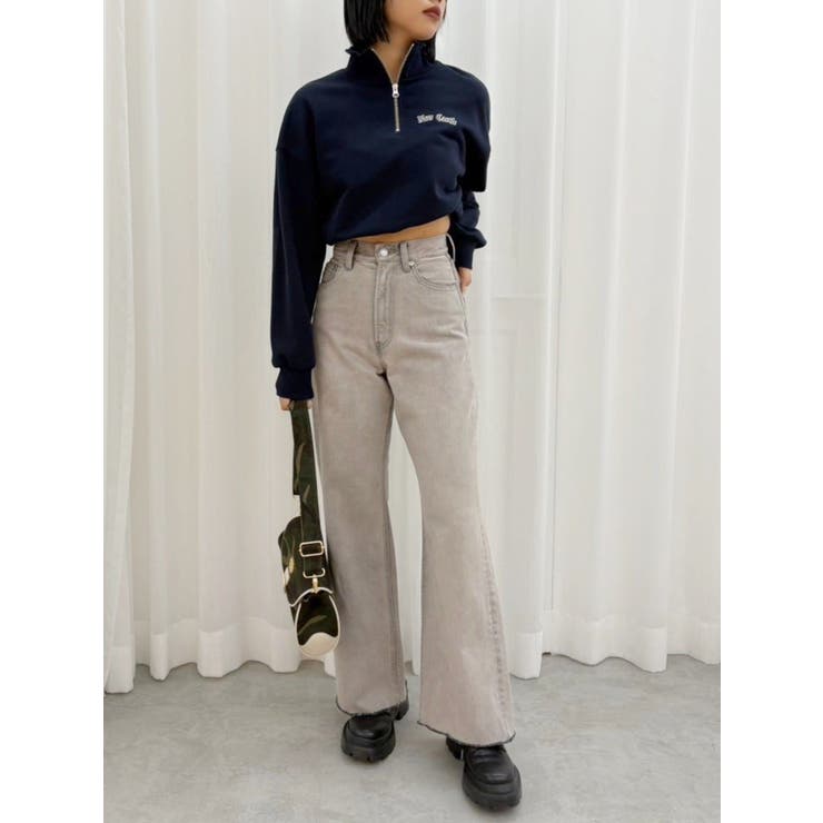 ナンバリングハーフZIPスウェットトップス | EVRIS | 詳細画像16 