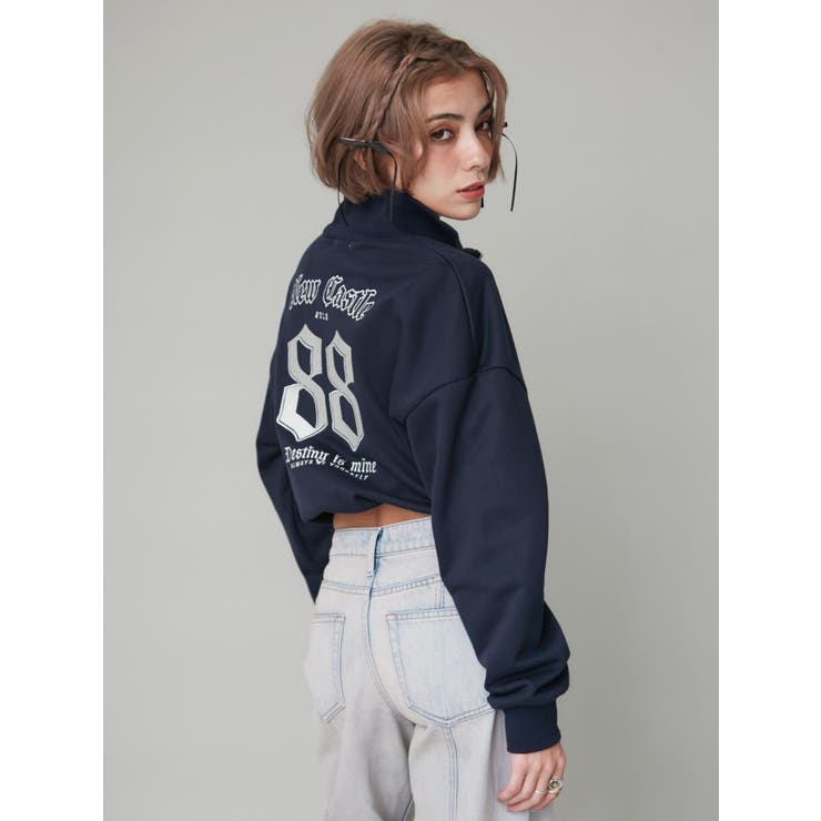 ナンバリングハーフZIPスウェットトップス | EVRIS | 詳細画像3 