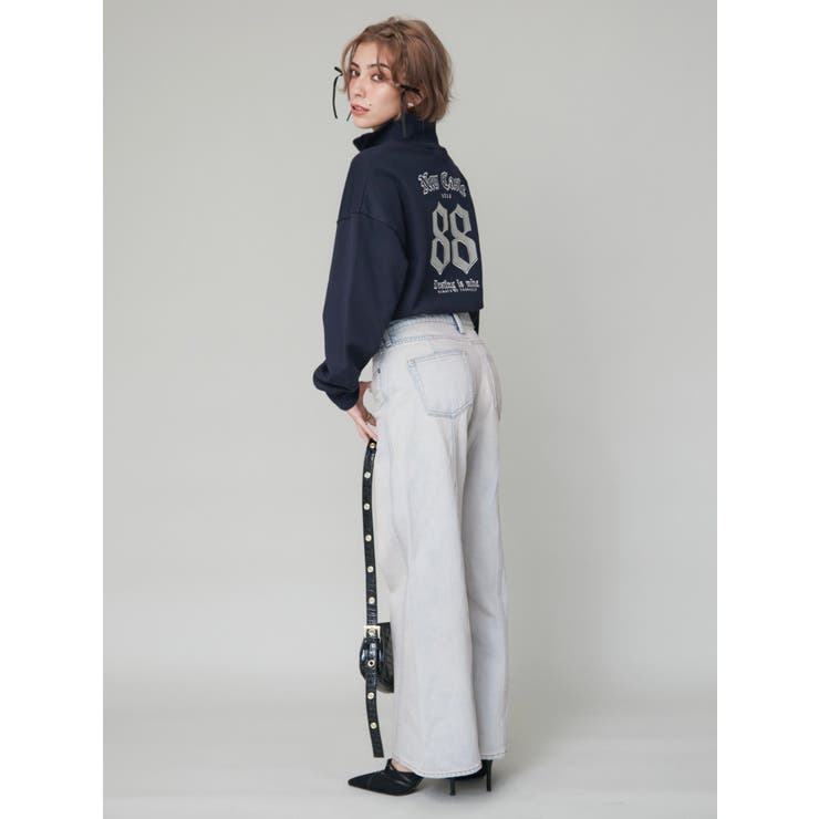 ナンバリングハーフZIPスウェットトップス | EVRIS | 詳細画像6 