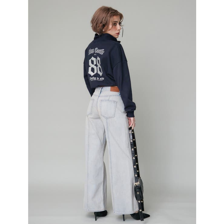 ナンバリングハーフZIPスウェットトップス | EVRIS | 詳細画像7 