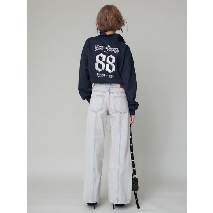 ナンバリングハーフZIPスウェットトップス | EVRIS | 詳細画像8 