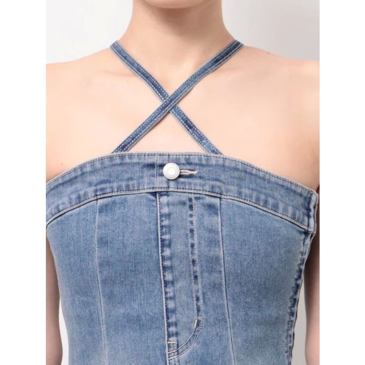 【美シルエット！】デニムベアロングワンピース | EVRIS | 詳細画像44 