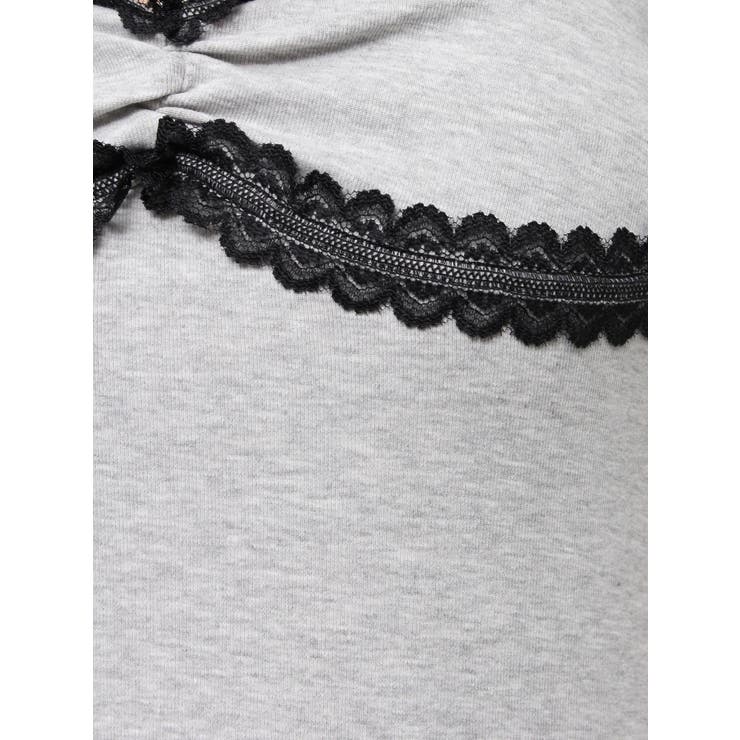 レースドッキングアシンメトリーミニワンピース | EVRIS | 詳細画像45 