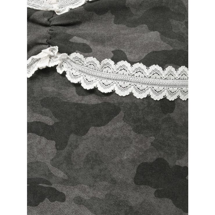 レースドッキングアシンメトリーミニワンピース | EVRIS | 詳細画像46 