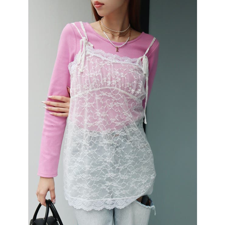 リボンキャミレースチュニック | EVRIS | 詳細画像1 