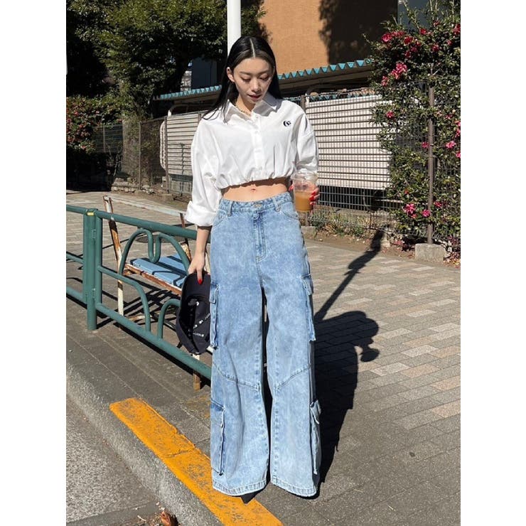 ボリュームカーゴデニムパンツ【セットアップ着用可能】 | EVRIS | 詳細画像14 