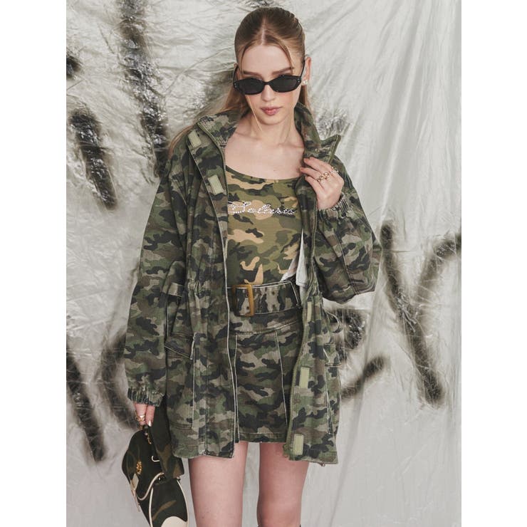 ラインストーンロゴオフショルボディースーツ | EVRIS | 詳細画像46 