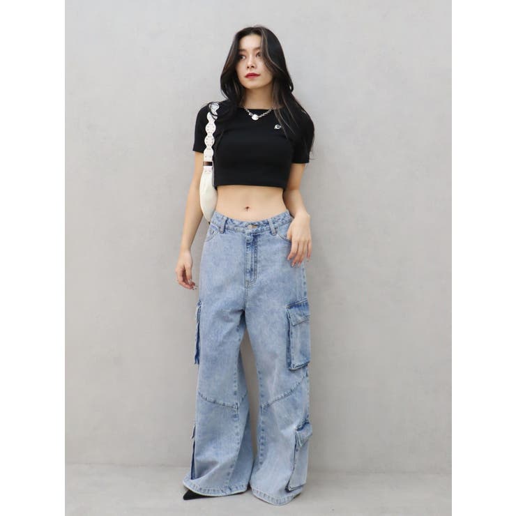 ワンポイントバックストラップTシャツ | EVRIS | 詳細画像15 