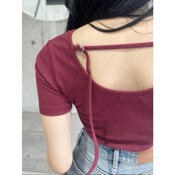 ワンポイントバックストラップTシャツ | EVRIS | 詳細画像32 