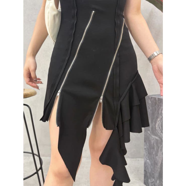 アシンメトリージップタンクワンピース | EVRIS | 詳細画像13 