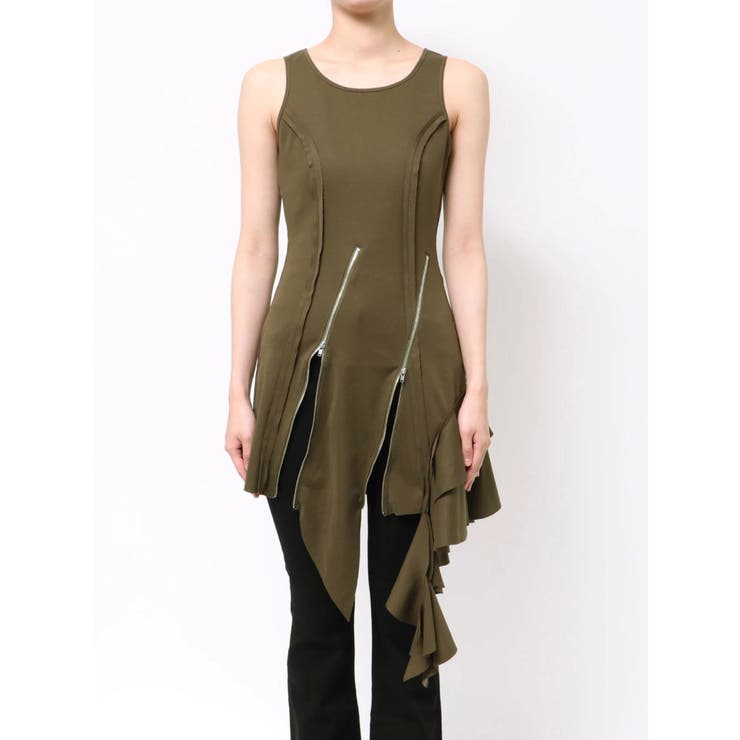 アシンメトリージップタンクワンピース | EVRIS | 詳細画像25 