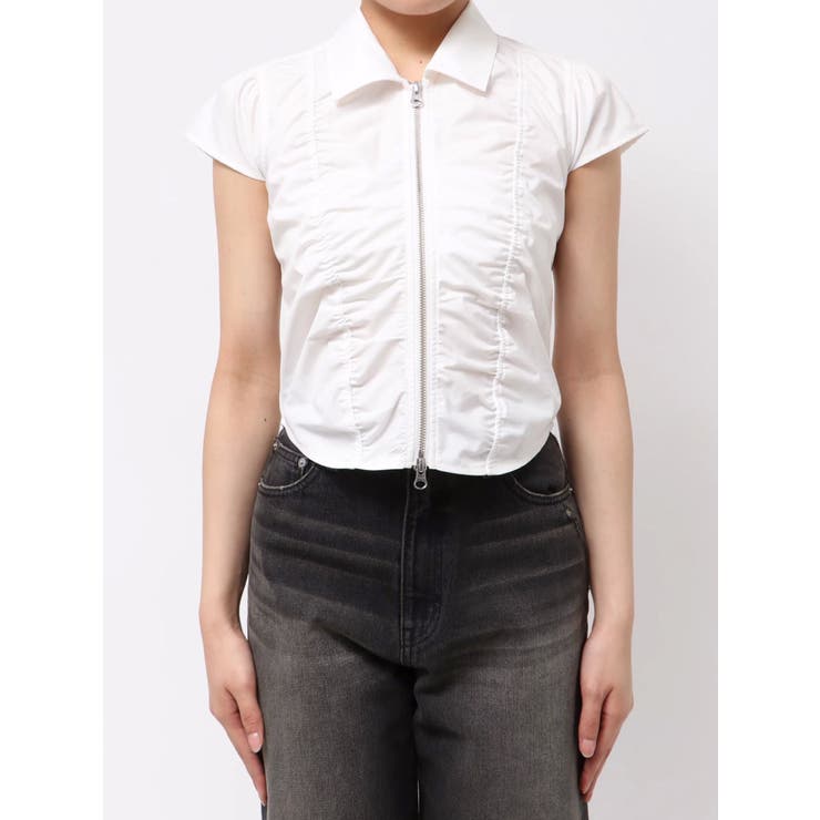 フロントジップシャーリングクロップドシャツ | EVRIS | 詳細画像23 